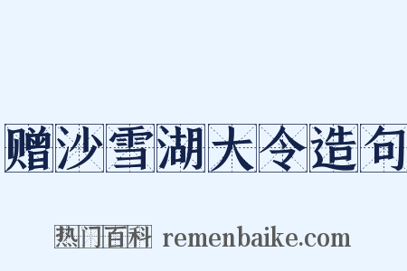 赠沙雪湖大令造句是什么意思的图片